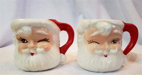 Vintage Mini Japan Winking Santa Mugs – Aunt Gladys' Attic