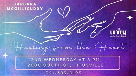 "Healing from the Heart" Every 2nd Wednesday, Unity on the Space Coast ...