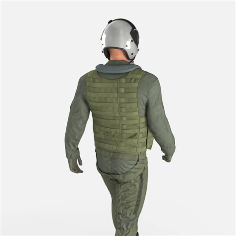3D US Military Jet Fighter Pilot Pose 3 | 3D Molier International