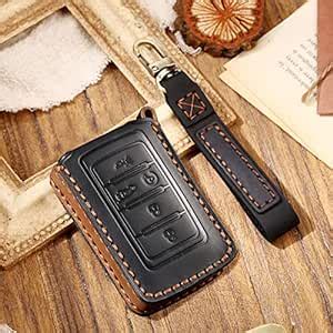 SANRILY Premium Leather Key Fob Cover Case for Jeep Grand Cherokee L ...