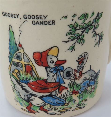 Vintage “Goosey Goosey Gander” Royal Art Pottery Nursery Rhyme Cup ...