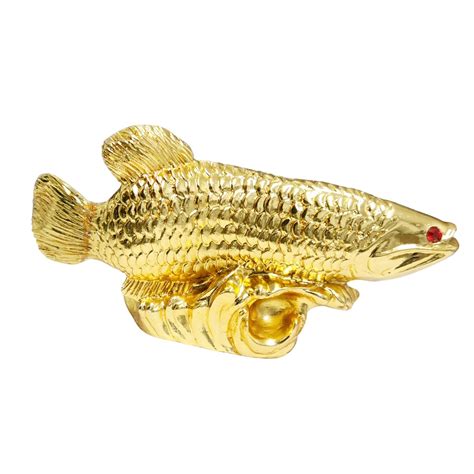 Buy ARNAVIRA® Gold Plated Feng Shui Golden Arowana Fish for Positive ...