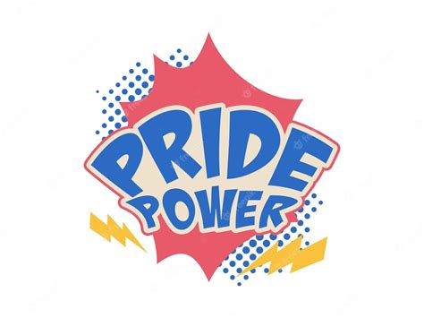 Pride power pop art retro ilustración vectorial estilo de cómic feliz ...