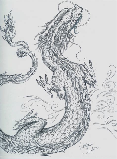 Chinese Dragon sketch by DragonSpark on DeviantArt