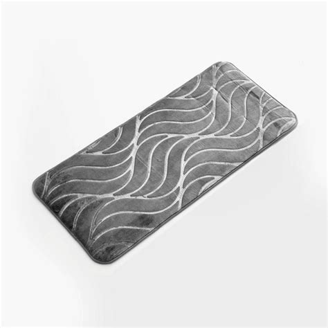 Buy Buttercup Wave Memory Foam Anti-Slip Embossed Bath Mat - 100x45cm ...