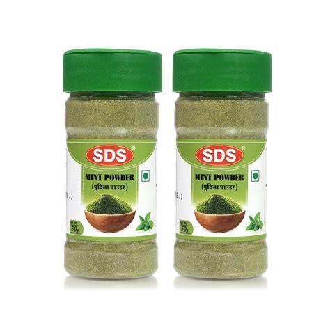 SDS Mint Powder - 50g (Pack of 2) | Natural Pudina Powder for Cooking ...