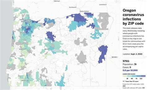 7 ZIP codes in Oregon where COVID-19 is spreading the fastest per ...