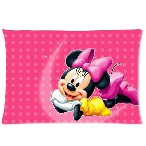 Custom Cute Minnie Mouse Pillowcase Zippered Rectangle Two Sides Design ...