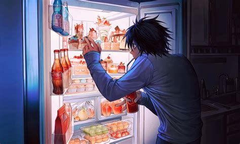 Download Death Note Getting Food 4k Wallpaper | Wallpapers.com