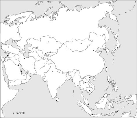 Printable Asia Blank Map: Free Download & Print