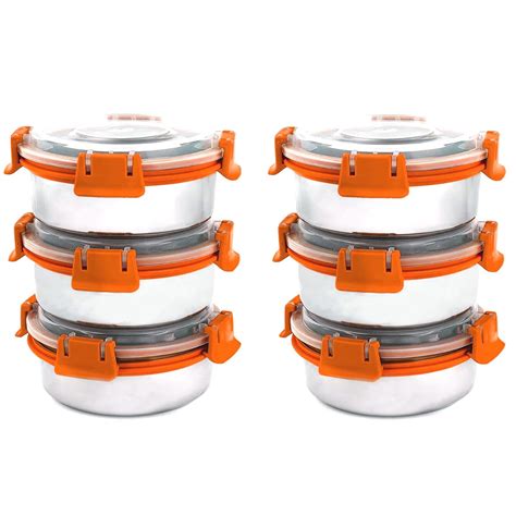 Buy POGON Leakproof Stainless Steel Smart Lock Lunch Box, Tiffin Box ...