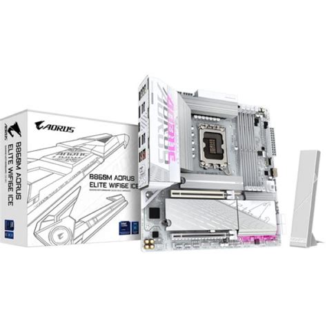 Gigabyte B860M Aorus Elite Wifi6E Ice M-Atx Ddr5 Motherboard White ...