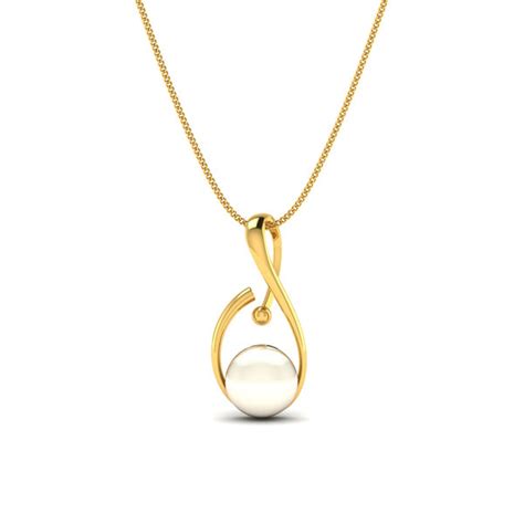 Lords Jewels 18KT Swaying Pearl Gold Pendant – lordsjewels