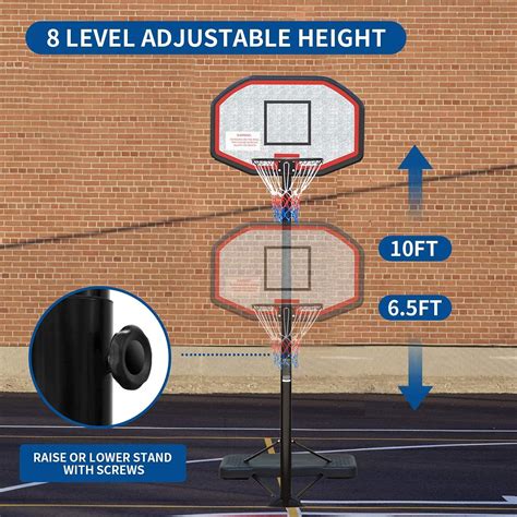 N/ Pro Court Portable Basketball Hoop 6.5-10ft Height India | Ubuy