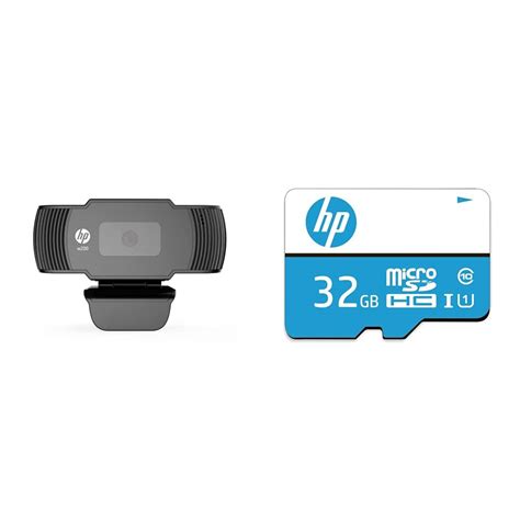 HP w200 HD 720P 30 FPS Digital Webcam with Built-in Mic, Plug and Play ...