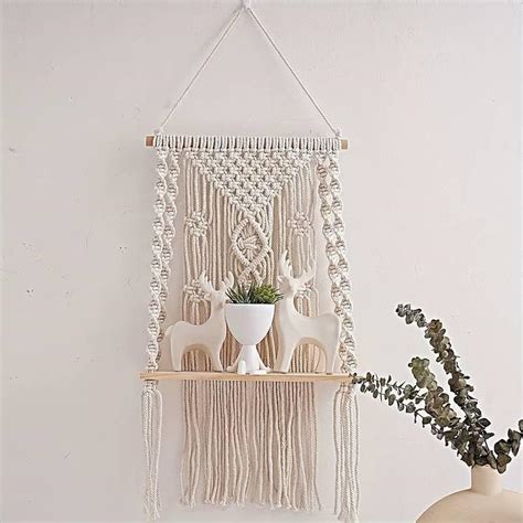 The TOP Knott 1pc Handwoven Bohemian Floating Shelf, Single Tier ...