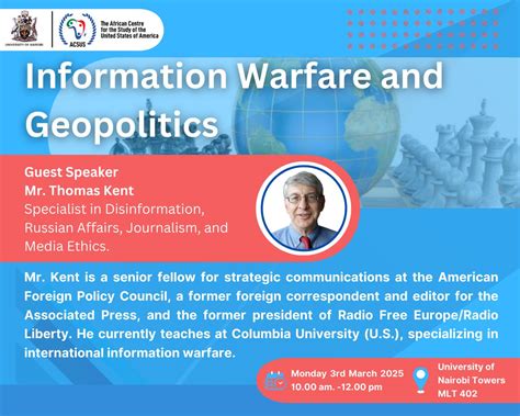 Guest Lecture: Information Warfare and Geopolitics - Guest Speaker Mr. Thomas Kent | Department ...