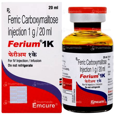Ferium 1000 MG Injection 20 ML | Order FERIUM 1K 1000 MG INJECTION 20 ...