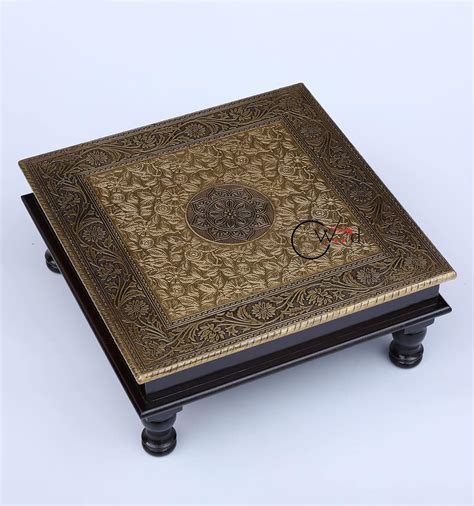 Wood_To_Cart Pooja Bajot Stool/Pooja Decor/Chowki/Patla/Chowki for ...