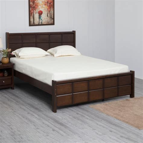 Buy Cresta Queen Size Bed - Brown from Home Centre at just INR 41495.0