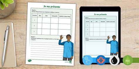‘je me présente’ Worksheet | French Introduction