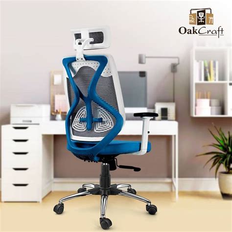 Oakcraft Hurricane High Back Ergonomic Chair with Synchro Mechanism and ...