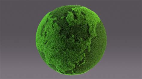 3D model Grass Stylized Earth Globe Fur | 3D Molier International