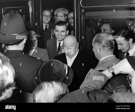 General Election 1950. Winston Churchill speaks in support of Lady ...