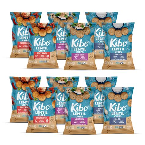 12-Pack Kibo Foods Lentil Chips Super Snack Set Sea India | Ubuy