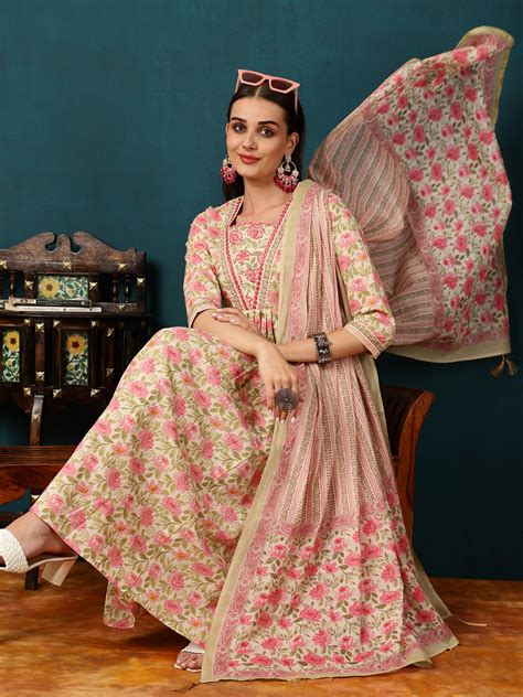 Rayon Calf Length Printed Straight 3/4 Sleeves Shirt Coller Kurta Bott ...