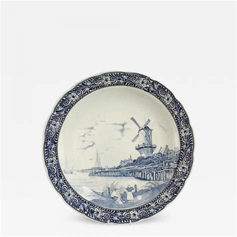 Dutch Delft Porcelain Landscape Wall Plaques 1