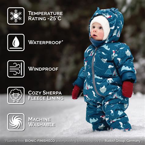 Baby Snowsuit | Arctic Waterproof Bunting Suit | Jan & Jul