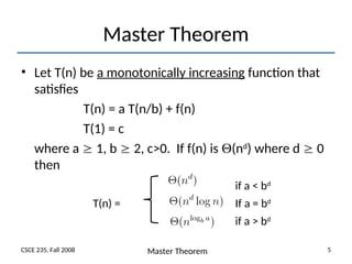 Image result for Master Theorem Algorithm