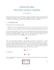 Image result for Modeling with First Order Equations