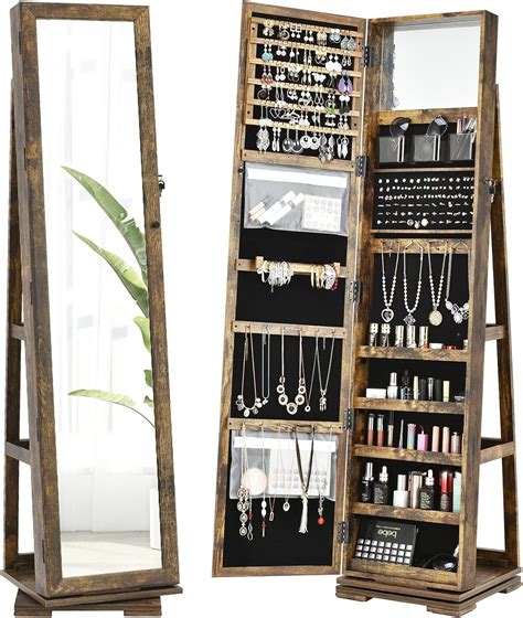 CHARMAID 360° Rotating Jewelry Armoire with Higher India | Ubuy