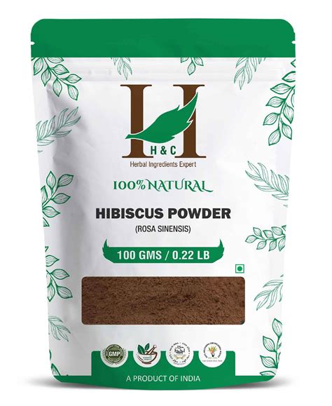 H&C Natural Hibiscus Powder 100gm - Hair Growth & Skin Glow | Ayurvedic ...