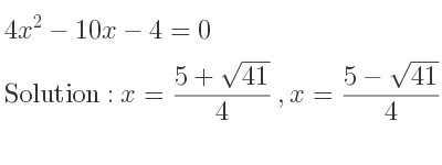 4x^2-10x-4=0