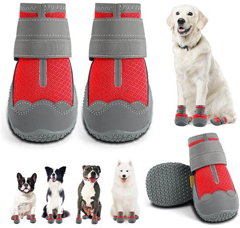 KUTKUT Dog Boots for Hardwood Floor | Breathable Dog Shoes | Dog ...