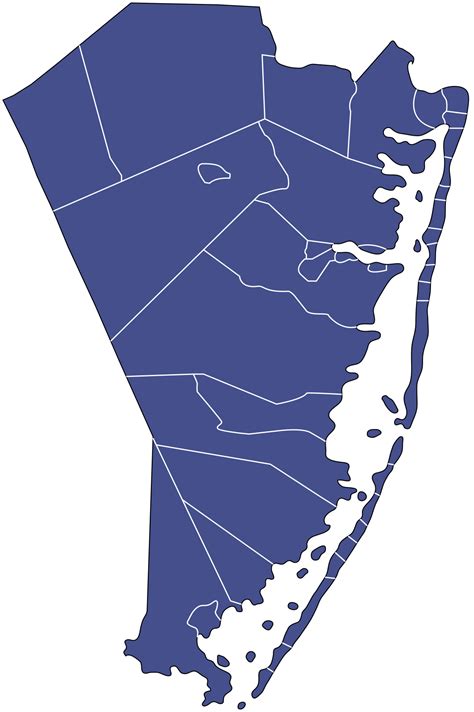 Ocean County New Jersey County Map Vintage Map Of Ocean County New