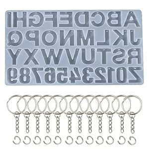 Oytra Resin Alphabet Keychain Silicone Mould for DIY Art and Craft ...