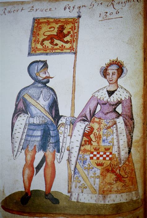 King Robert the Bruce poses with his first wife, Isabella of Mar ...