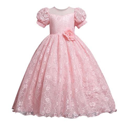 Fesfesfes Girls Princess Dress Big Girl Long Sleeve Dress Kids Dress ...