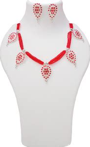 balaji gold Silver Silver Red, Silver Jewellery Set Price in India ...