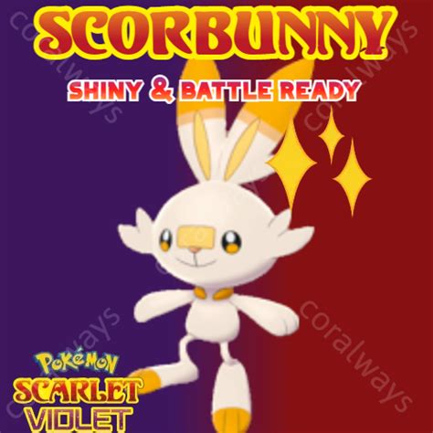 SCORBUNNY Pokemon Scarlet and Violet Shiny 6IV | Ubuy India
