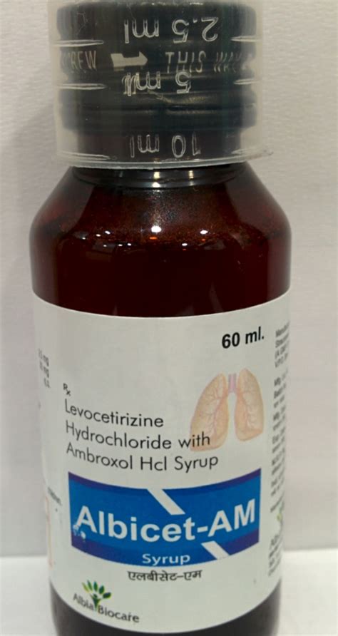 ALBICET-AM Syrup | Ambroxol 30mg + Levocetirizine 2.5mg (per 5 ml)