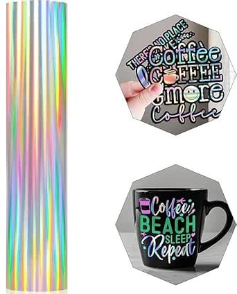 WALLMATE Vinyl Craft Paper Self Adhesive Sheet Silver Rainbow ...