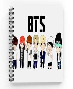 MG Brand BTS Bangtan Boys Spiral Bounded Rulled Notebook A5 Notebook ...