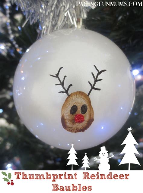 Reindeer Thumbprint Ornaments