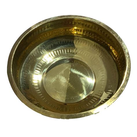 Brass Abhishek Patra or Thiruvaradhana Vessel No - 7 (25 Cm Diameter ...