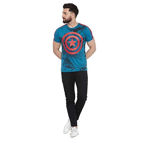 Buy Marvel Avengers by Wear Your Mind Men's Printed T-Shirt (FTSS0031 ...